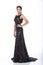 Miss Pageant Contest in Evening Ball Gown long ball dress with D