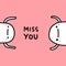 Miss you hand drawn vector illustration in cartoon comic style people together love apart