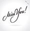 MISS YOU hand lettering (vector)