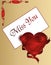 Miss You - Love card - illustration