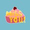 Miss You Sticker Social Media Network Message Badges Design