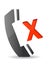 Missed call illustration icon