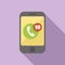 Missed call rush job icon flat vector. Business person