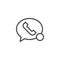 Missed phone call notification line icon