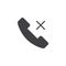 Missed phone call vector icon