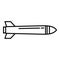 Missile bomb icon, outline style