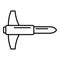 Missile bomber icon, outline style