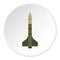 Missile rocket icon, flat style
