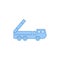 Missile truck filled outline icon. Element of transport icon for mobile concept and web apps. Thin line Missile truck filled outli