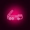 Missile truck neon icon. Elements of Transport set. Simple icon for websites, web design, mobile app, info graphics