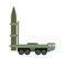 Missile vehicle and launcher - military truck with intercontinental ballistic rocket