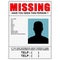 Missing person poster portrait format