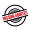 Mission Aborted rubber stamp