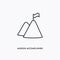 Mission accomplished outline icon. Simple linear element illustration. Isolated line Mission accomplished icon on white background