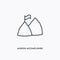 Mission accomplished outline icon. Simple linear element illustration. Isolated line mission accomplished icon on white background
