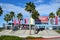 MISSION VIEJO, CALIFORNIA - 8 JAN 2023: Entrance to the Football Stadium on the Campus of Saddleback College