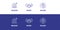 Mission, Vision, and Values Icons Set. Elegant icons to visually represent your company\\\'s mission, vision, and core values,