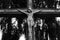 Missionary cross, Jesus Christ crucified. Artistic look in black and white