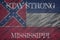 Mississippi ,flag illustration. Coronavirus danger area, quarantined country. Stay strong