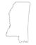 Mississippi outline map