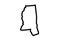 Mississippi outline map state shape