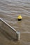 Mississippi river flood water,fireplug,railing,