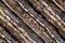 Missoni velvety fabric texture, multi colorful stripes fabric surface background