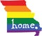 Missouri gay pride vector state sign