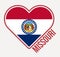 Missouri heart flag badge.