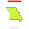 Missouri Map Vector Design Template.