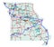 Missouri State Interstate Map