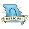 missouri state map. Vector illustration decorative design