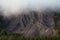 The mist along the rocky shores of the river.