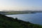 Mist begins to settle over the Welsh countryside on a summer evening