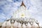 Mist Clound on Pha Hid Kaew Temple Buddha of Buddhism on blue sky and clound backgorund,Khao Kho, Phetchabun Province, Thailand