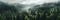 mist-covered hills - panoramic shot