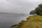 Mist on the Kennebec River Upstream View