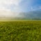 Mist over Austrian landscape