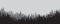 Mist valley. Trees silhouette. Nature landscape. Environment background. Decor art. Vector illustration. Stock image.