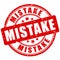 Mistake grunge rubber stamp