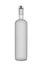 Misted or Frozen White Matte Clear Bottle of Vodka, Gin, Tequila or other Alcohol Isolated on White Background.