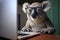 Mister koala is amazed by super low prices. Online win, great offer, huge sale concept. Generative AI