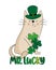 Mister Lucky - funny St Patrick\\\'s Day design. Cute cat in hat, and with clover leaves.