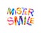 Mister smile. Vector triangular letters