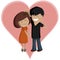 Mistletoe Couple for Valentine\'s Day