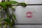 Mistletoe and a kiss on a door