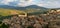 Mistretta, an ancient town in the Italian region of Sicily, view of the rooftops and surrounding countryside