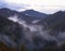 Mists and clouds after the storm in the Urumea Valley at dusk, Euskadi