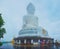 The misty Big Buddha of Phuket, Chalong, Thailand