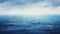 Misty blue ocean and cloudy sky. Abstract background with waves and clouds. Seascape with texture of water. Generative AI